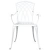 vidaXL Set di Tavolo da Giardino 3 pcs Bianco Alluminio pressofuso
