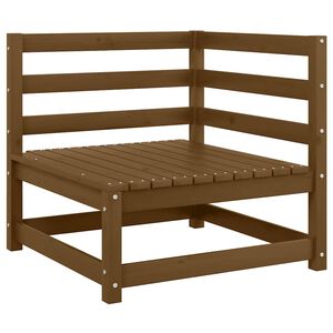 vidaXL Divano Angolare da Giardino ambra in Legno Massello di Pino