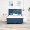 vidaXL Letto a Sorgente LED con materasso Blu 140 x 190 cm Tessuto
