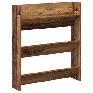 vidaXL Scarpiera a Muro Legno Antico 80x18x90 cm in Legno Multistrato