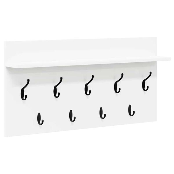 vidaXL Appendiabiti a muro Bianco 80 x 40 x 12 cm Legno multistrato