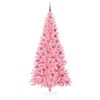 vidaXL Albero di Natale con 300 LED con supporto Rosa 180 cm PVC
