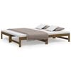 vidaXL Dormeuse Estraibile Ambra 2x(90x190) cm Legno Massello di Pino