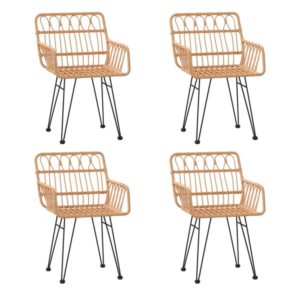 vidaXL Set da Pranzo da Giardino 5 pz in Polyrattan