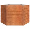 vidaXL Letto Rialzato da Giardino Ruggine 129x129x77 cm Acciaio Corten