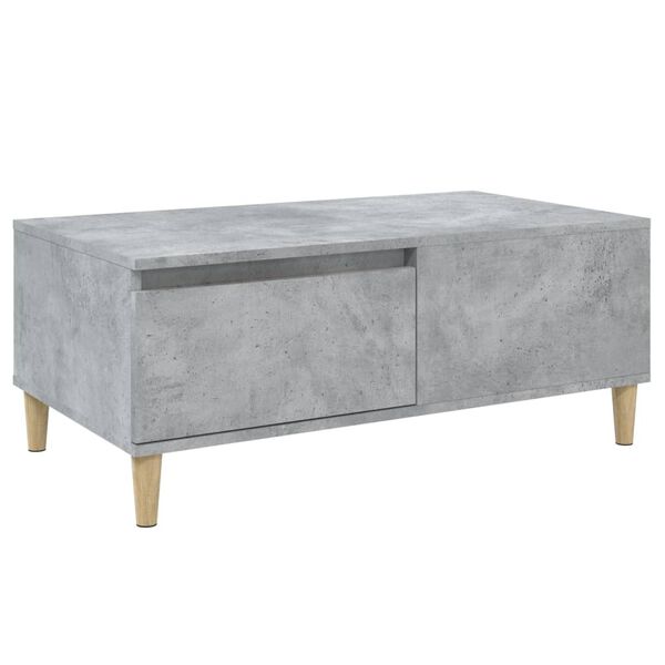 vidaXL Tavolino Salotto Grigio Cemento 90x50x36,5 cm Legno Multistrato