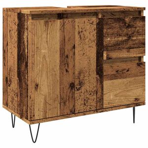 vidaXL Armadietto da Bagno Legno Antico 65x33x60 cm in Truciolato