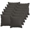 vidaXL Federa 12 pz HOUTEN Grigio Scuro 45 x 45 cm Lino