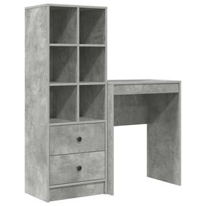 vidaXL Scrivania Grigio cemento 105,5 x 34 x 127 cm 2 pz