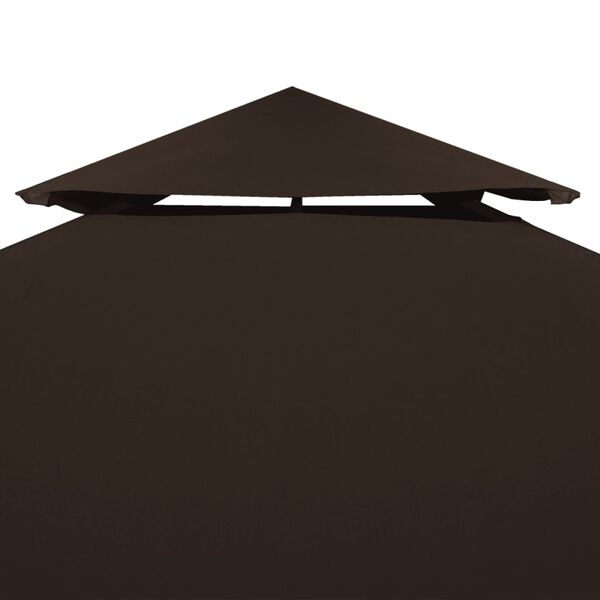 vidaXL Copertura Superiore per Gazebo a 2 Strati 310g/m&sup2; 4x3m Marrone