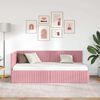 vidaXL Cornice del letto ad angolo Rosa 90 cm x 190 cm Velluto