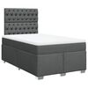 vidaXL Giroletto a Molle con Materasso Grigio Scuro 120x200 cm Tessuto