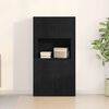 vidaXL Highboard Rovere nero 80 x 33 x 150 cm Legno multistrato