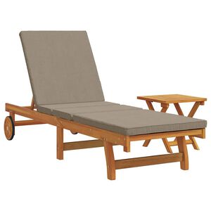 vidaXL Lettino da sole 2 pcs Marrone Legno di Acacia Massello