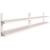 vidaXL Mensole Galleggianti a 2 Livelli 2 pz in Acciaio Inox 300x30 cm