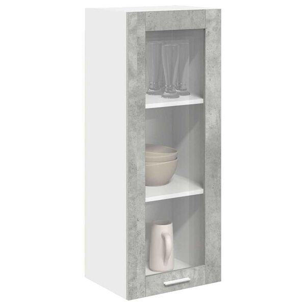 vidaXL Armadio pensile con porta Riga Grigio cemento 40 x 31 x 100 cm