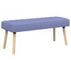 vidaXL Panchina trapuntata a canale Blu jeans 110 x 40 x 46 cm Tessuto