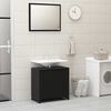 vidaXL Set Mobili da Bagno 3 pz Nero in Truciolato