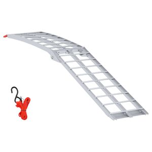 vidaXL Rampa per Moto Argento 340 kg per pezzo Alluminio