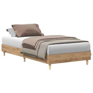 vidaXL Giroletto senza Materasso Rovere Artigianale 100x200 cm