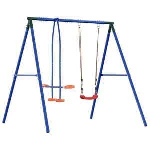 vidaXL Blu, Verde, Arancione e Rosso Acciaio e Plastica