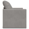 vidaXL Divano Letto da Terra 2 in 1 Grigio Chiaro 122x204x55cm Velluto