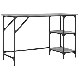 vidaXL Scrivania Grigio Sonoma 120x50x75cm Metallo e Legno Multistrato