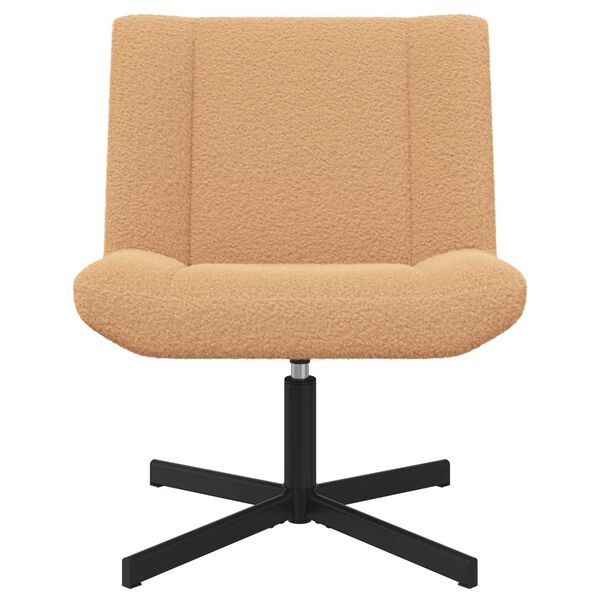 vidaXL Sedia girevole Beige 63 x 75 x 76 cm Pelle di Pecora