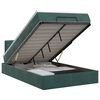 vidaXL Letto ottomano con materasso Verde Scuro 120 x 200 cm Velluto