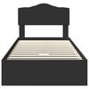 vidaXL Letto con Contenitore Nero 70 x 190 cm Legno multistrato