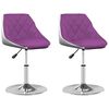 vidaXL Sedie da Pranzo Girevoli 2 pz Viola e Bianche in Similpelle