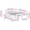vidaXL Letto senza Materasso Marrone Cera 135x190 cm in Legno di Pino