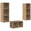 vidaXL Set mobile TV Rovere artigianale Legno ingegnerizzato