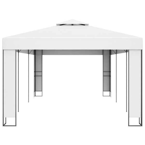 vidaXL Gazebo con Tetto Doppio 3x6 m Bianco