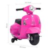 vidaXL Motocicletta per Bambini Elettrica Vespa GTS300 Rosa
