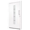 vidaXL Porta d'Ingresso in Alluminio e PVC Bianco 110x210 cm