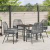 vidaXL Set da Pranzo per Giardino con cuscino 5 pcs Grigio polyrattan