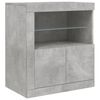 vidaXL Credenza con Luci LED Grigio Cemento 162x37x67 cm