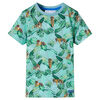 vidaXL Maglietta da Bambino Verde Chiaro M&eacute;lange 128