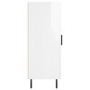 vidaXL Credenza Bianco Lucido 34,5x34x90 cm in Legno Multistrato