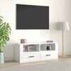 vidaXL Mobile Porta TV Bianco Lucido 100x35x40 cm in Legno Multistrato