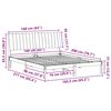 vidaXL Struttura del letto Marrone 160 x 200 cm Pino massello