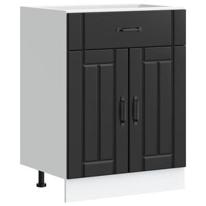 vidaXL Base da Cucina Lucca Nero in Legno Multistrato