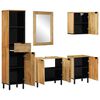 vidaXL Set Mobili da Bagno 5 pz Marrone in Legno Massello di Mango