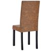 vidaXL Sedie da Pranzo 2 pz Marroni in Tessuto
