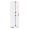 vidaXL Parete doccia Walk-in Oro e trasparente 90 x 190 cm