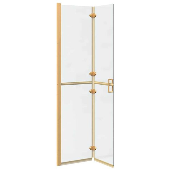 vidaXL Parete doccia Walk-in Oro e trasparente 90 x 190 cm