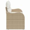 vidaXL Divano da giardino Beige 121 x 62 x 69cm polyrattan