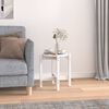 vidaXL Tavolino da Salotto Bianco Ø 42,5x45 cm Legno Massello di Pino