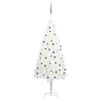 vidaXL Albero di Natale Preilluminato con Palline Bianco 180 cm